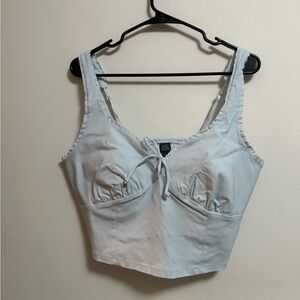 Wild Fable Soft Gray Lace Detail‎ Top